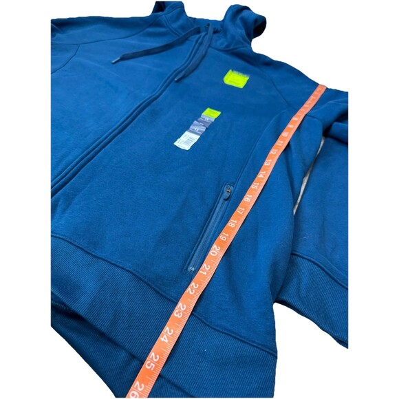 Tek Gear Hoodie Size 1X Ultrasoft Fleece Jacket Blue Long Sleeve Women's NWT - Picture 10 of 10
